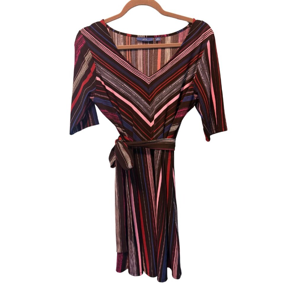 Apt 9 Striped Knit Wrap Dress – Sz M